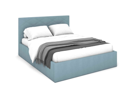 Кровать Аликанте Сканди 160*200 с основанием Newtone aqua blue