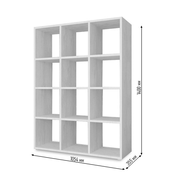 КОРИНН  Стеллаж 3 х 4 ячейки / Дуб сонома 