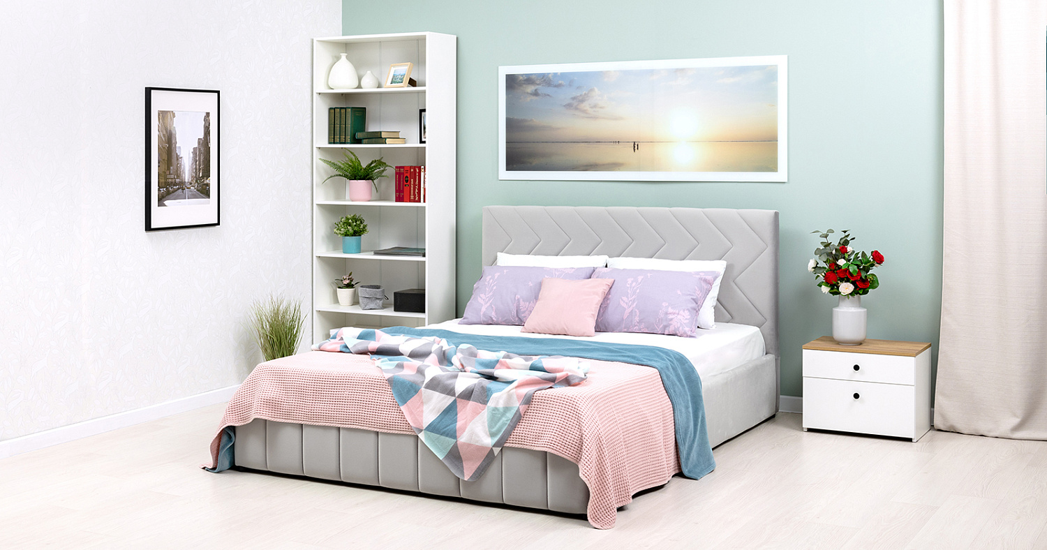 Кровать Милана 1600*2000 Tenerife silver