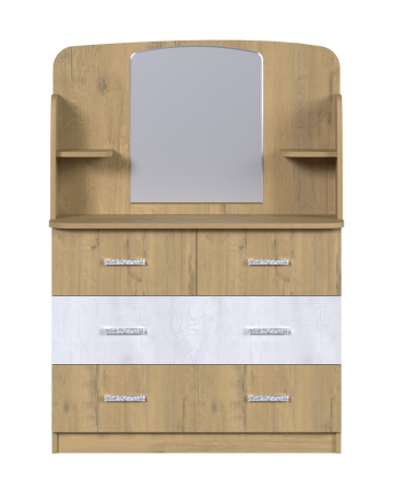 Сицилия Комод с зеркалом Дуб бунрати/ Бетон