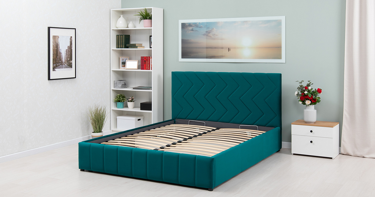 Кровать Милана 1600*2000 Tenerife izumrud