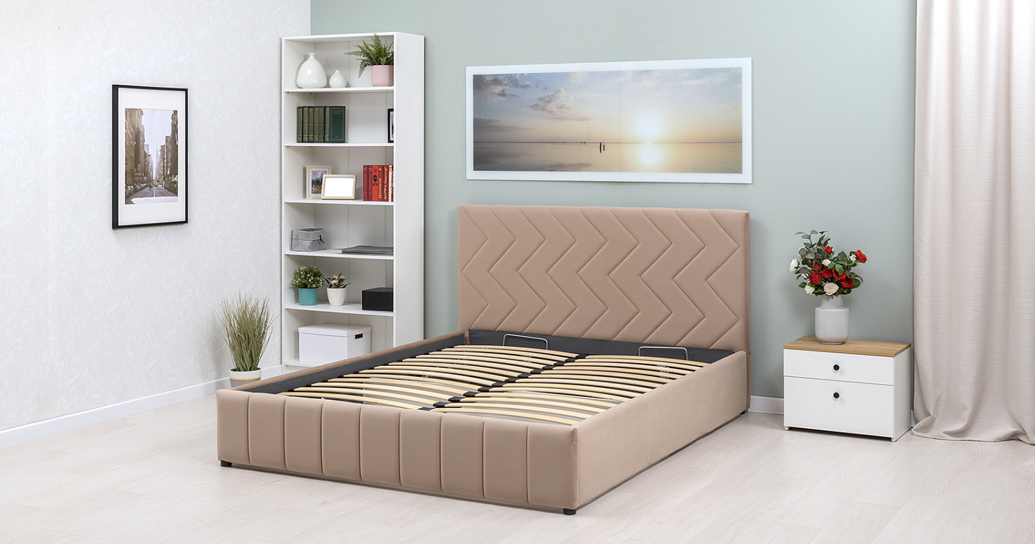Кровать Милана 1600*2000 Tenerife latte