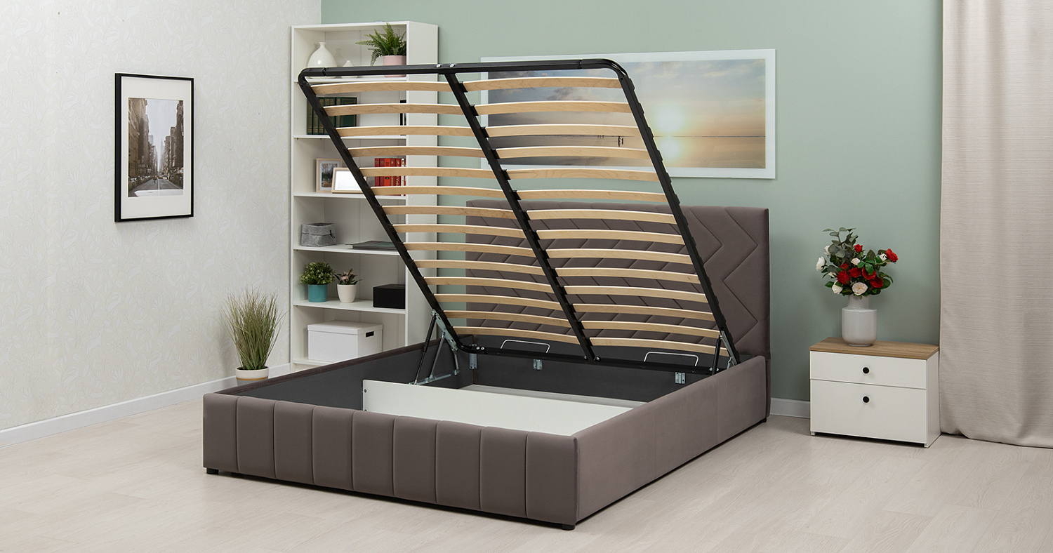 Милана кровать 1600*2000 с подъем. мех. Лекко Фог 