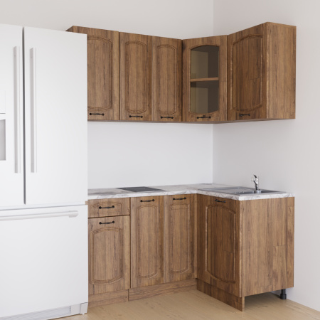 Угловая кухня РАВЕННА Дуб крафт / Орех антик 1,5м