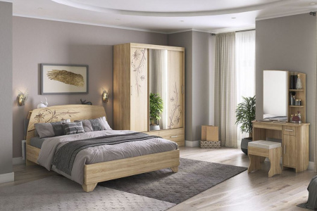 Виктория-1 Кровать 1600*2000 9 (с основанием)  SPV-2.04.0739 дуб сонома